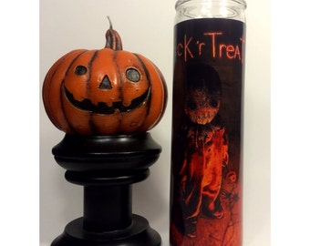 Trick r Treat Sam Horror Prayer Candle In White