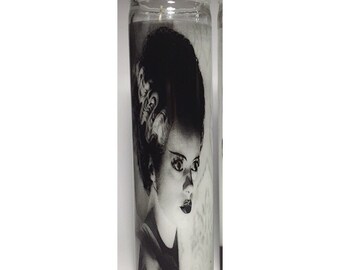 The Bride of Frankenstein Horror Prayer Candle