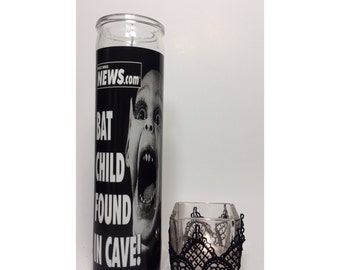 Bat Child Horror Prayer Candle