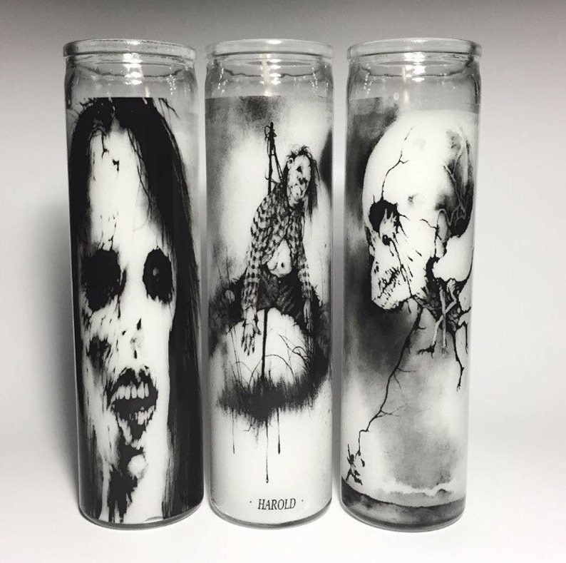 Scary Stories to tell in the Dark Prayer Candle set of 3 image 0