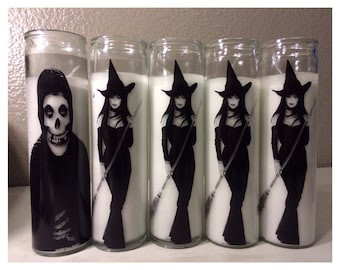 The Crimson Ghost Misfits Horror Prayer Candle