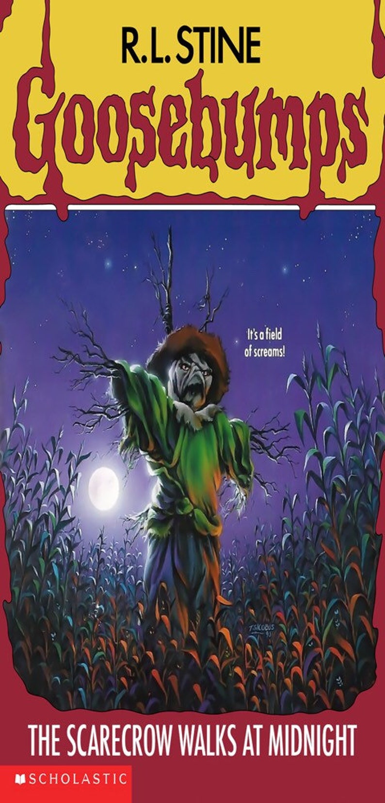 R.L. Stine Goosebumps The Scarecrow walks at Midnight Single Prayer Candle image 1
