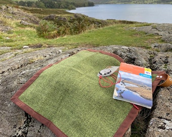 Walkers Sit Mat, Vintage Waxed Cotton And Herdwick Wool Folding Mat