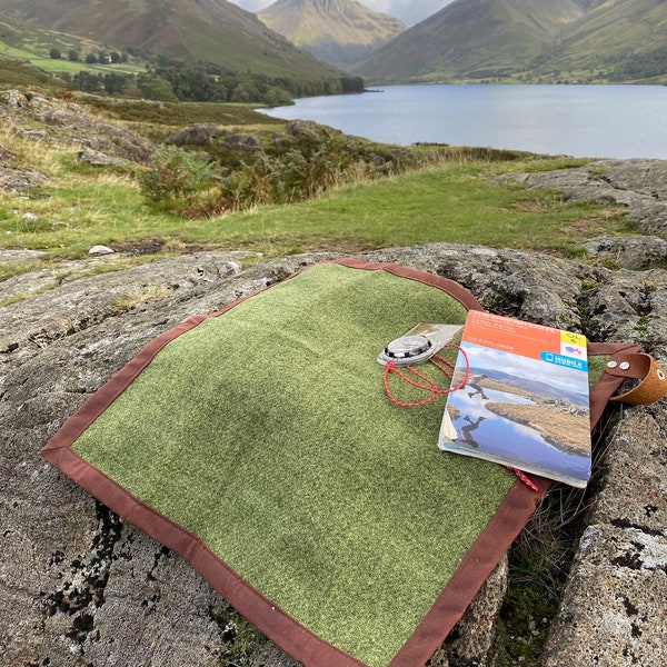 Walkers Sit Mat, Vintage Waxed Cotton And Herdwick Wool Folding Mat