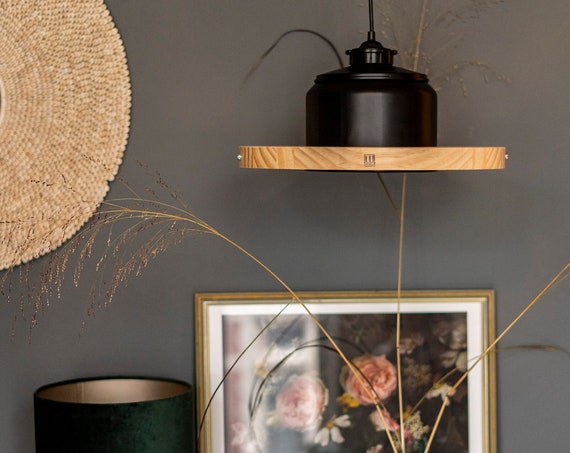 Hanging / Ceiling lamp / Pendant light, matte black.... ECO-friendly: recyled from big coffe can !