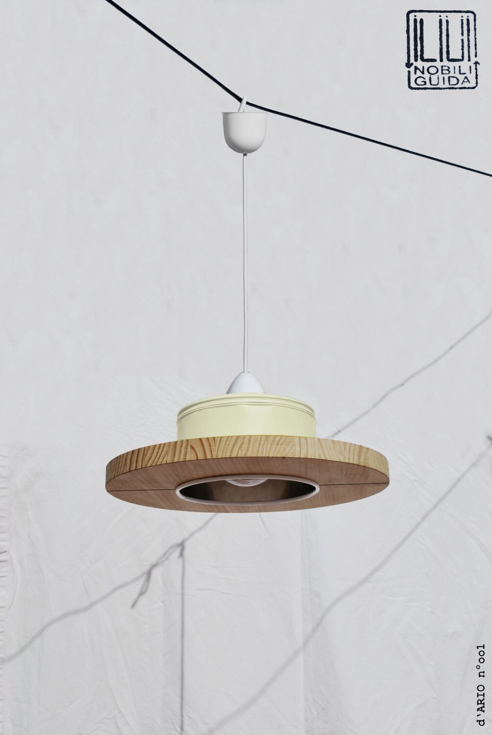 Hanging Ceiling Lamp Pendant Light Pastel Canary Yellow Color