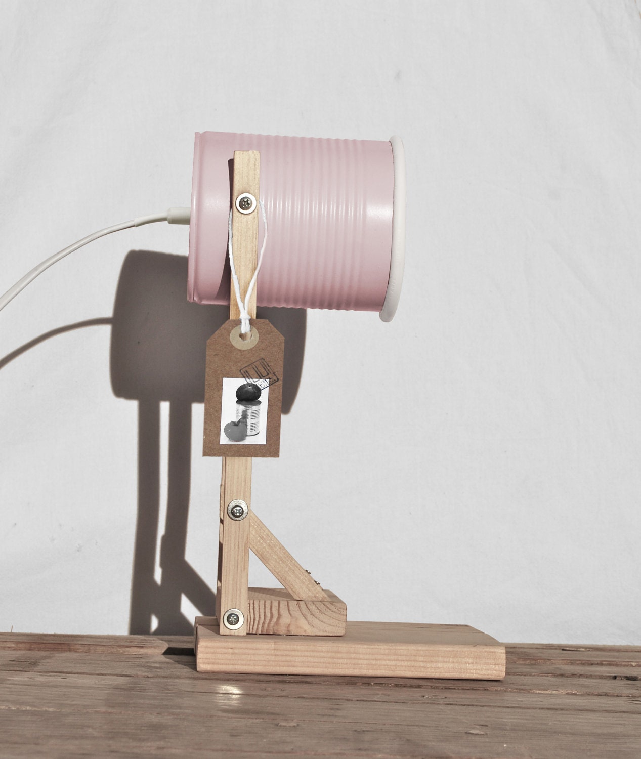 baby pink desk lamp