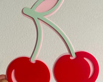 Cherry Acrylic Double Layered Wall Art