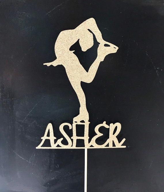 Personalised Iceskater cake topper Il_570xn