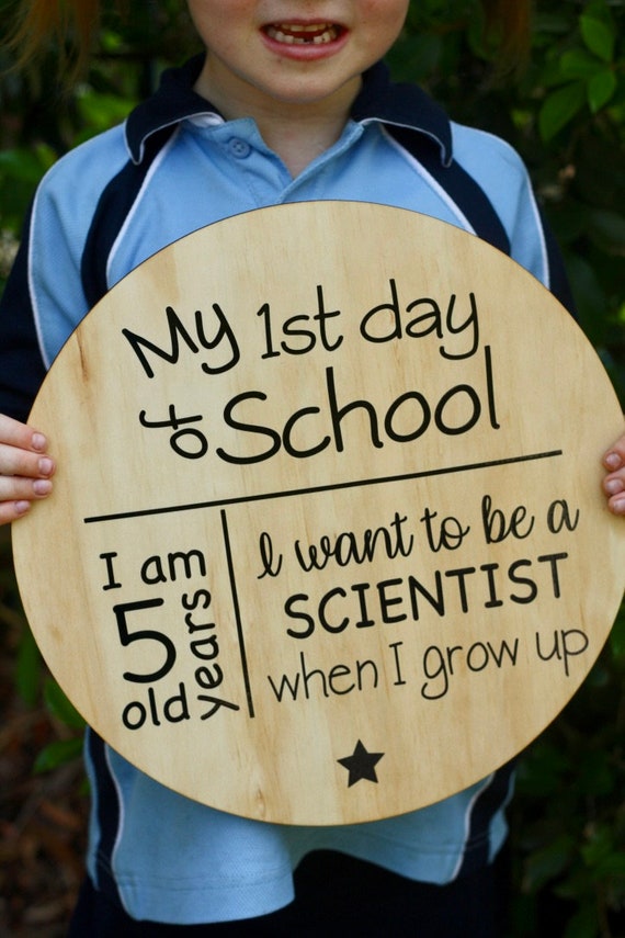 Personalised 'My 1st Day of School' Wooden Sign / Photo Prop Il_570xn