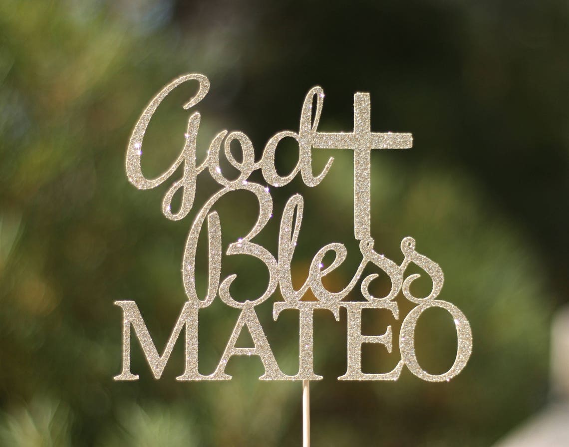 Personalised Christening Cake Topper Etsy