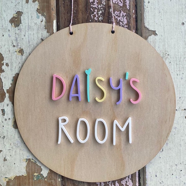 Personalised Wooden Kids Room/Door Sign/Room Signs