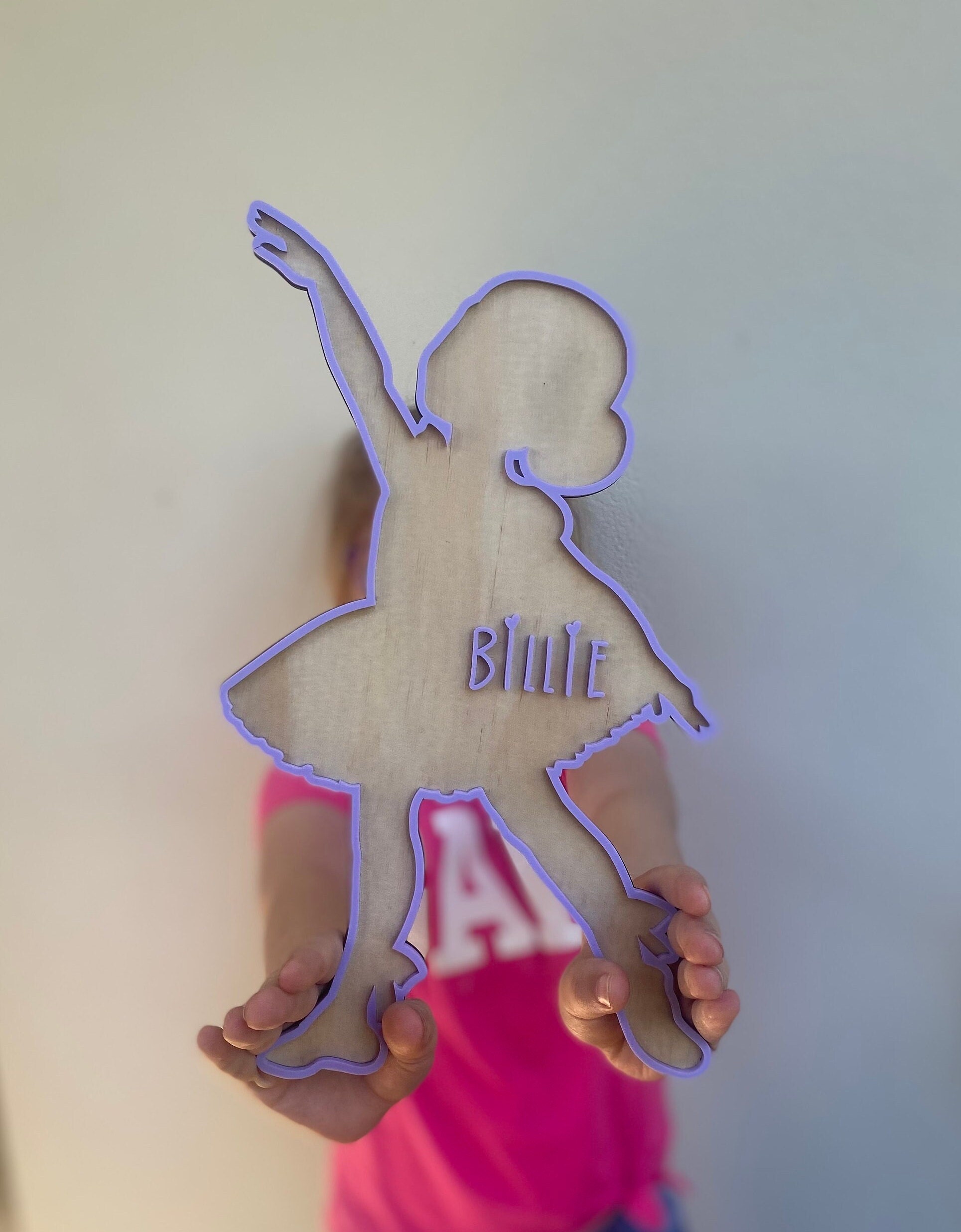 Personalised Wooden & Acrylic Ballerina Wall/Door Sign