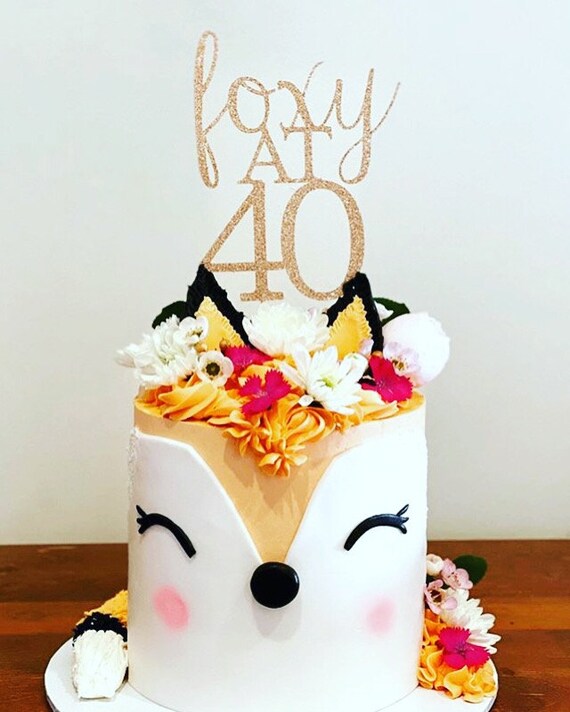 Foxy at 40 Cake Topper Il_570xn