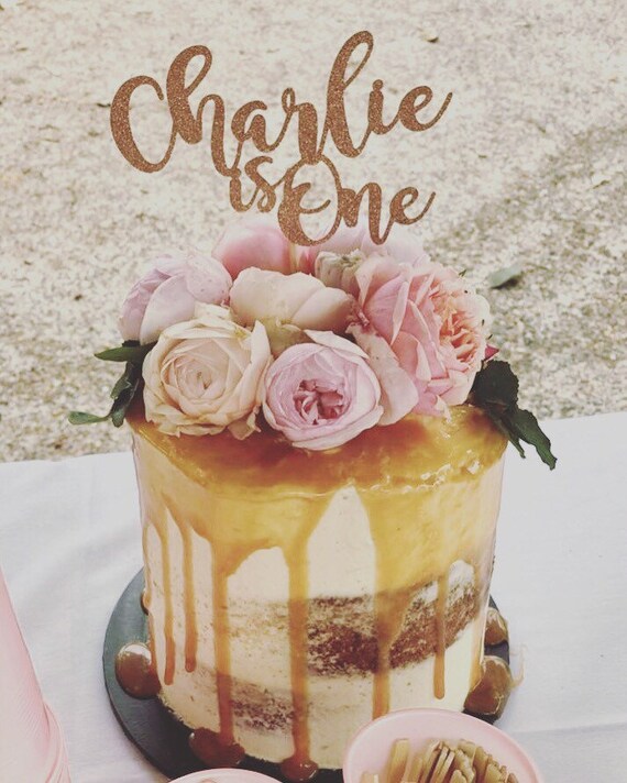 Personalised is one glitter cake topper Il_570xn