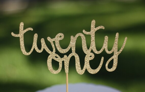 twenty one cake topper Il_570xn