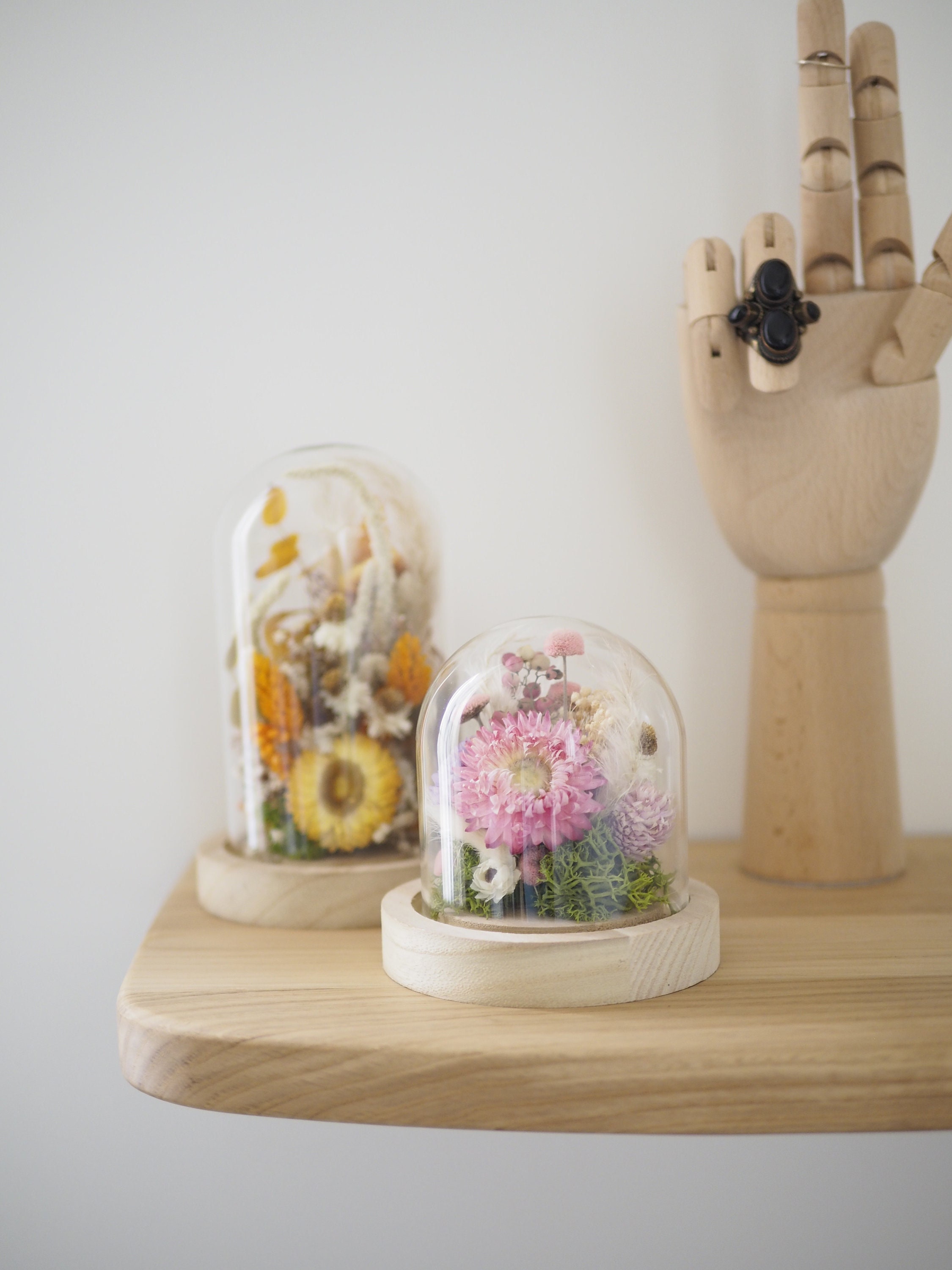 Cloche Tourmaline - Mini Cloche de Fleurs Séchées