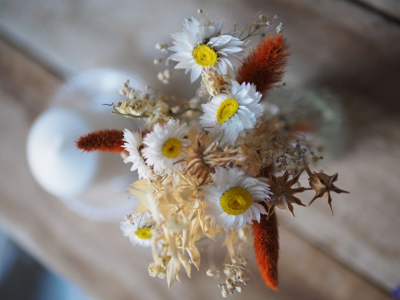 Bouquet of dried flowers Mini beige and orange