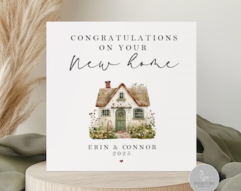New home card, personalised new home card, new home gift, housewarming card, new home card for friends, new home card for daughter, f