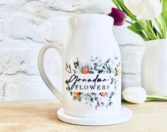 Vase for mum, personalised ceramic vase, vase for flowers, Mother’s Day gift, Mother’s Day vase, birthday gift for grandma, nanna gift