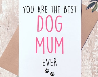 Dog mum birthday card, Birthday card from dog,Funny card for dog mum, fur baby card, card for her, dog lover, dog mum card, pet card, wife