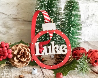 Personalised Christmas Bauble Tree Decoration Wooden With Stars Family BaubleMULTIBUY Personalised Christmas Bauble Tree Decoration Wooden With Stars Family BaubleMULTIBUY