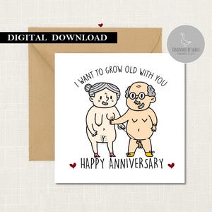 Funny wedding anniversary card for husband, Funny anniversary card for boyfriend, anniversary gift for him, first anniversary card, husband