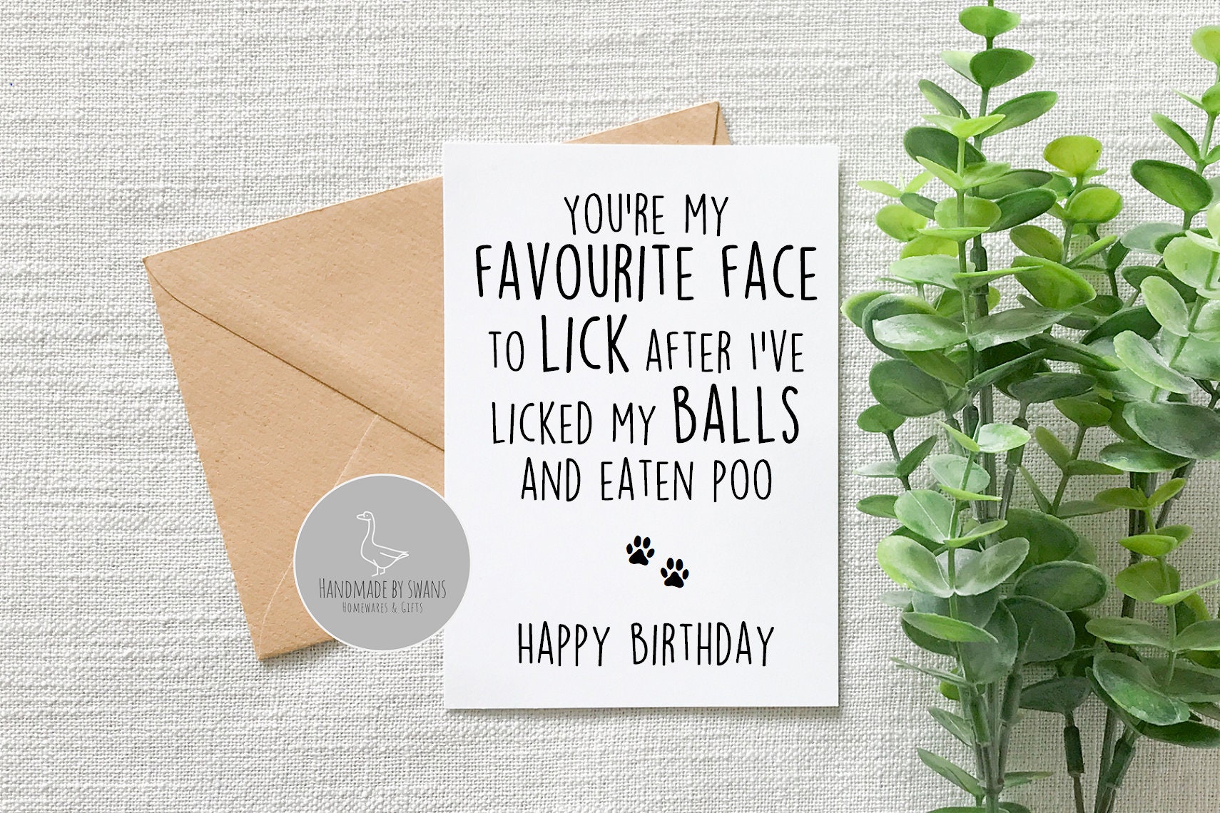 Funny Happy Birthday Card From the Dog , Birthday Card, Card for Dog ...