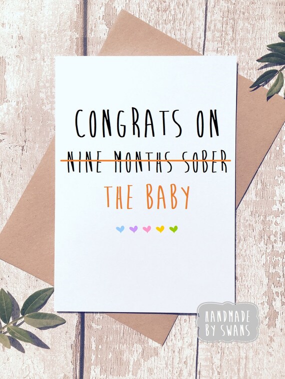 Funny New Baby Card New Parents Card for Couple Etsy UK