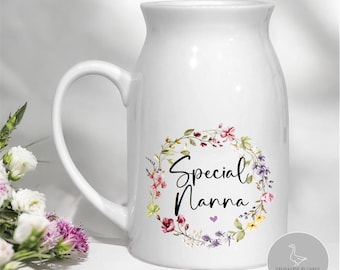 Vase for nanna, personalised ceramic vase, vase for flowers, Mother’s Day gift, Mother’s Day vase, birthday gift for grandma, nanna gift