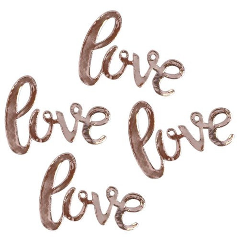 Rose Gold Love Confetti Wedding Confetti Baby Shower Table Etsy UK