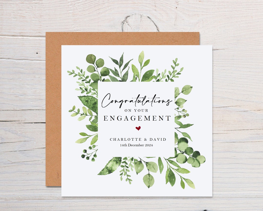 Congratulations On Your Engagement Engagement Card Floral Wreath congratulations-on-your-engagement-engagement-card-floral-wreath