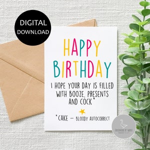 Carte d'anniversaire amusante, carte d'anniversaire pour une amie, carte d'anniversaire pour petite amie, carte amusante pour elle, carte d'anniversaire pour femme, carte pour meilleure amie