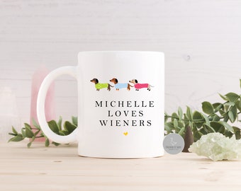 Funny personalised dachshund mug, dachshund mum mug,  sausage dog mug, gift for dachshund mum, dachshund lover, funny friend birthday gift