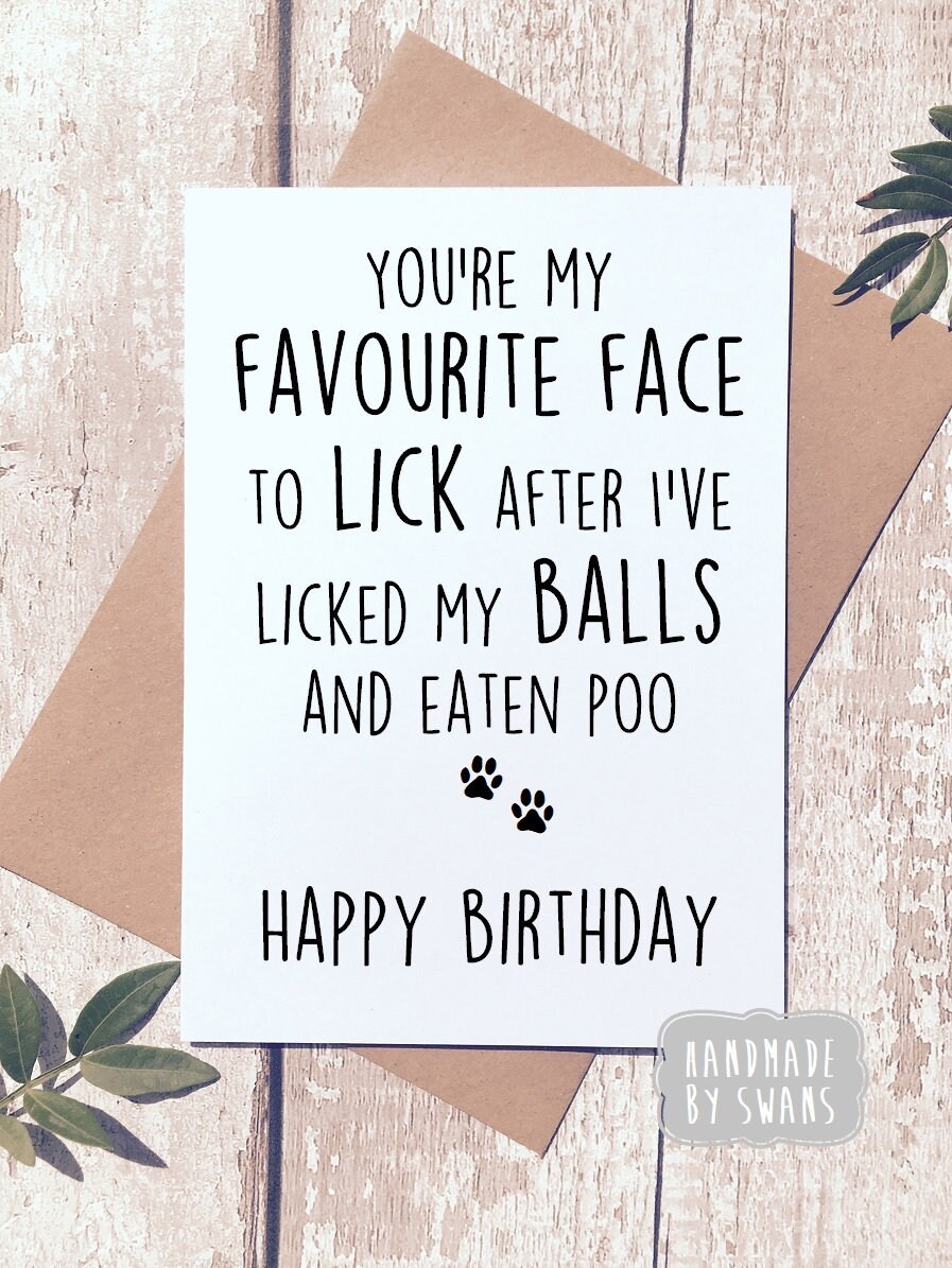 Funny Happy Birthday Card From the Dog , Birthday Card, Card for Dog ...