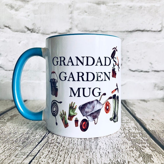 Grandad birthday gift, father's day mug, personalised mug for him, gift for dad, gift for grandad, grandad mug, gardening mug, garden gift