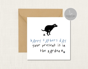 Funny Father's day card from the dog, dog dad father's day card, funny fathers day card, card from the dog, dog lover, dog grandad card