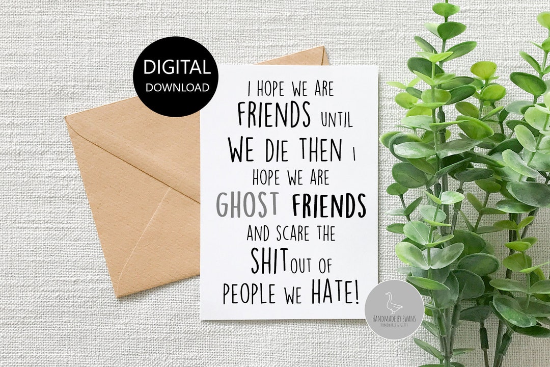 Funny Birthday Card, Funny Friend Card, Card for Bff, Best Friend Card ...