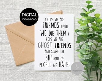 Funny birthday card, funny friend card, card for bff, best friend card, work colleague card, humourous friend card, best friend birthday