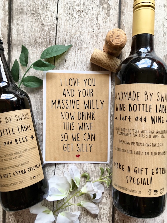 anniversary Wine Label, Funny Wine Label, anniversary Gift, wine bottle, wine lover, wine gift, funny gift, beer label, beer lover