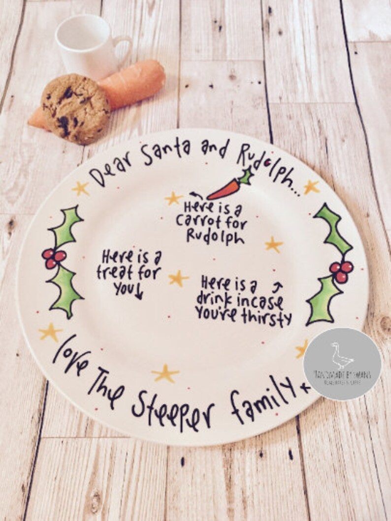 Santa Plate Personalised Santa plate and mug set Plate and Etsy