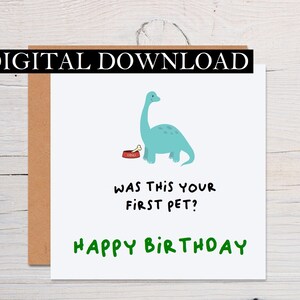 Cartão de aniversário de velhice rude, cartão de aniversário de marco, cartão de aniversário do primeiro animal de estimação de dinossauro, 50º aniversário, 60º aniversário, 70º, 80º aniversário