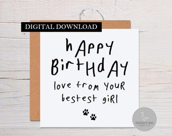 Biglietto di auguri di compleanno del cane, biglietto di auguri per papà cane e mamma cane, biglietto di auguri di compleanno per fidanzato, biglietto del cane, amante dei cani, biglietto del cane per moglie, compleanno del cane