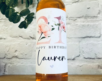 Personalised happy birthday wine label, birthday wine label, milestone birthday wine label, special birthday, wine bottle label, 50th gift