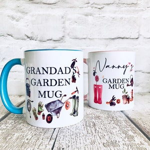 Grandad birthday gift, father's day mug, personalised mug for him, gift for dad, gift for grandad, grandad mug, gardening mug, garden gift image 2