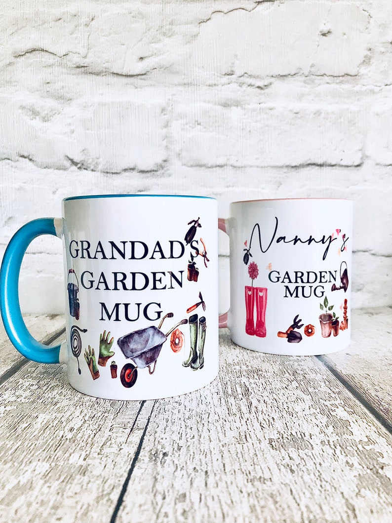 Grandad birthday gift, father's day mug, personalised mug for him, gift for dad, gift for grandad, grandad mug, gardening mug, garden gift image 2