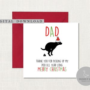 Kerstkaart van de hond, hond vader kerstcadeau, hond vader kerstkaart, grappige hondenkaart, van de hond, kerstmis van bont baby
