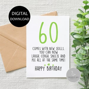 Drôle de 60e anniversaire, 60 ans, carte de soixantième anniversaire, âge spécial, anniversaire marquant, humour pour adulte, anniversaire grossier, carte de soixantième anniversaire, soixante