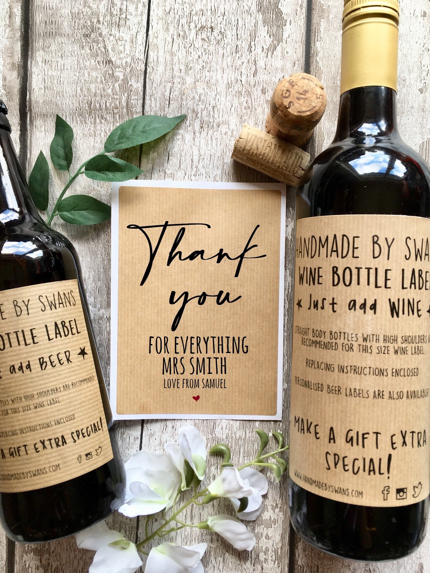 wine bottle label, teacher gift, thank you teacher wine label,Childmi…