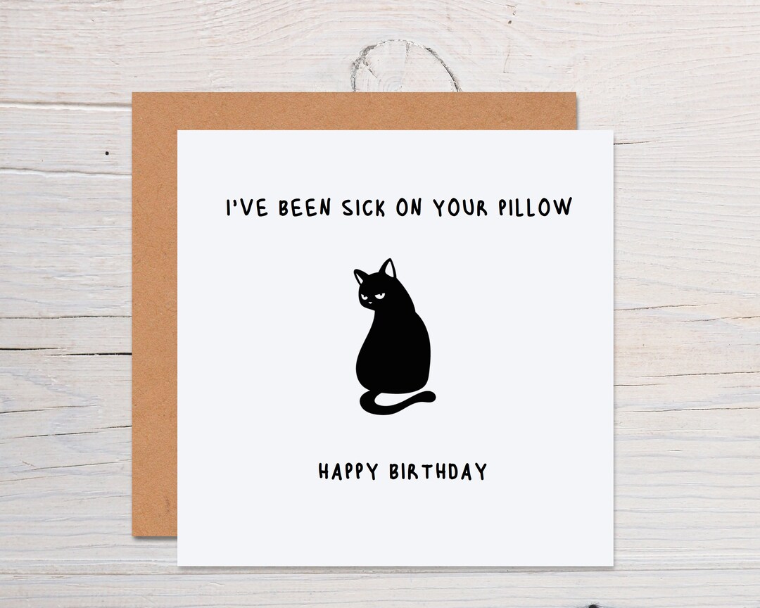 Funny Birthday Card From the Cat, Cat Dad Birthday, Cat Mum Birthday ...